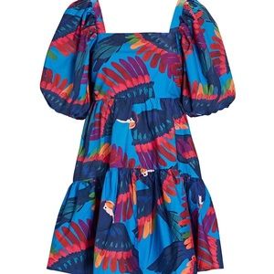 Farm Rio Rainbow Macaw Dress, Size M